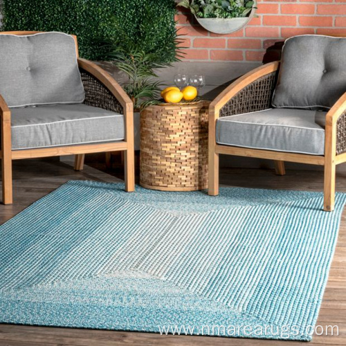 Ocen blue design PP yarn woven outdoor rugs